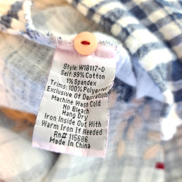 JOHNNY WAS Workshop Freddie Plaid Embroidered Flannel Button Down Shirt - Picture 11 of 12